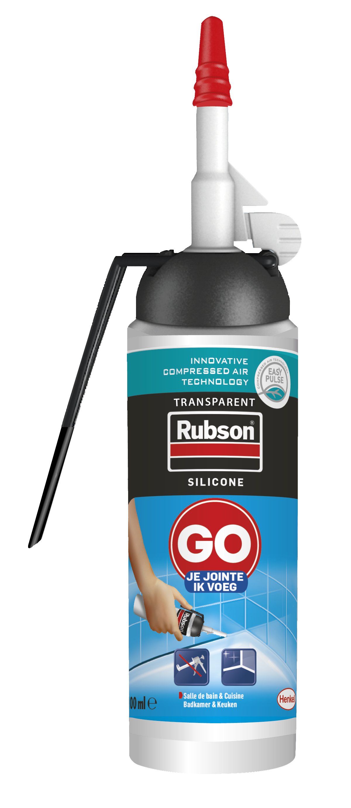 Mastic Sanitaires Go® Je Jointe transparent 100 mL + pistolet - RUBSON